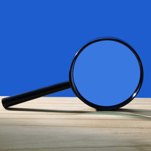 blue magnifying glass